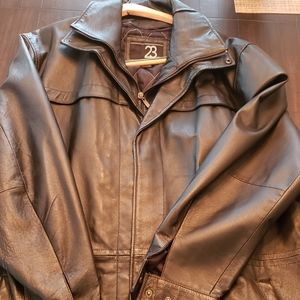 Mens Leather Trench Coat